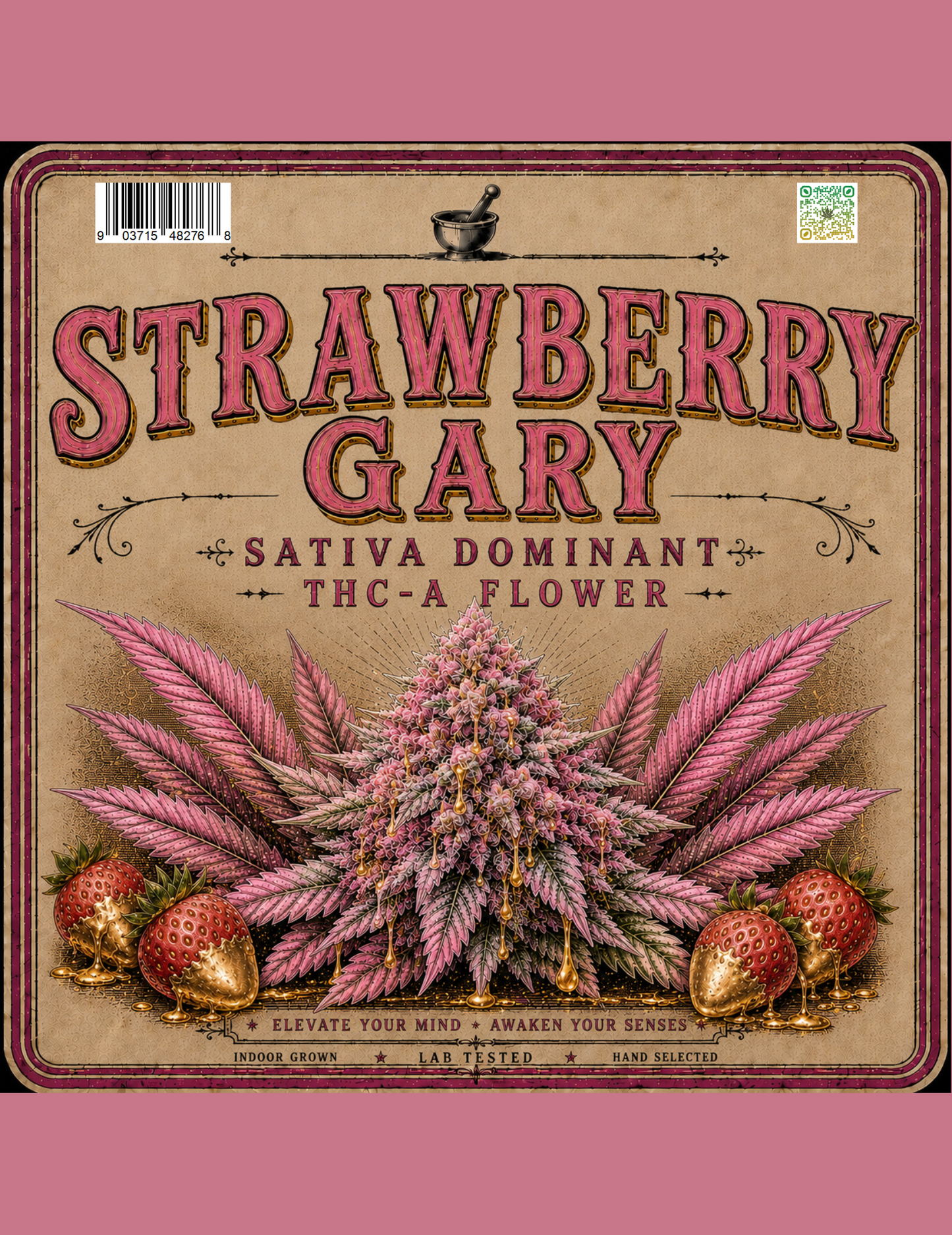 AAA- Strawberry Gary Sativa Dominant Hybrid
